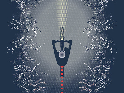 Fat bike screen print design for ARTCRANK illustration poster vector