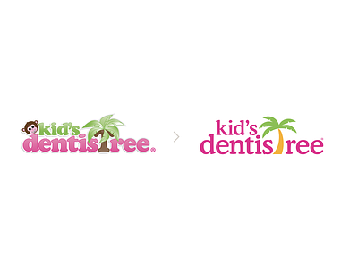 Brand Refresh | Kid's Dentistree before and after branding dental dentistry design icon illustration kids logo redesign refresh