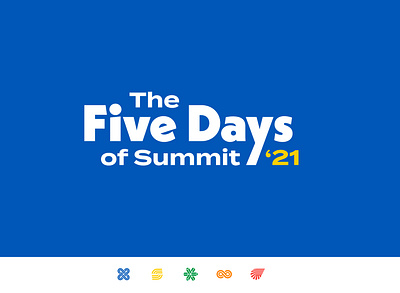 The Five Days of Summit '21 - Brand branding design icon logo typography