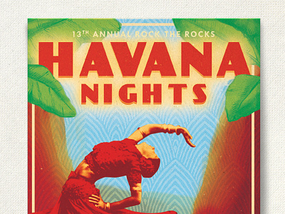 Havana Nights Poster Design cuba design havana invitation poster print retro