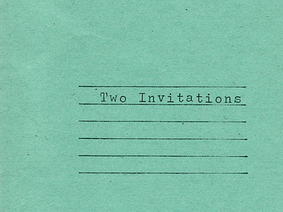 Two Invitations available invitation invite print vintage
