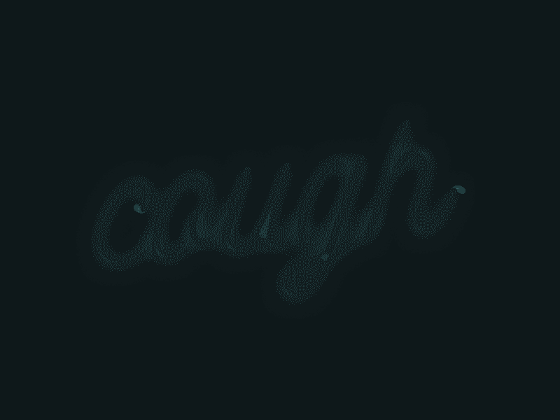 Cough Neon Sign animation design gif illustration neon script type typography
