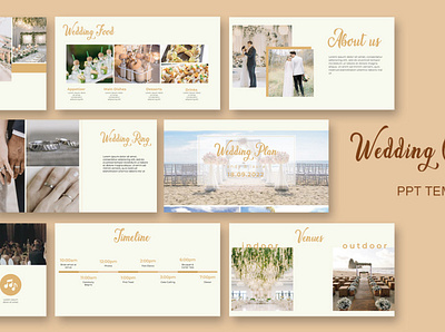 Wedding Organizer PPT Template design graphic design illustration ppt template