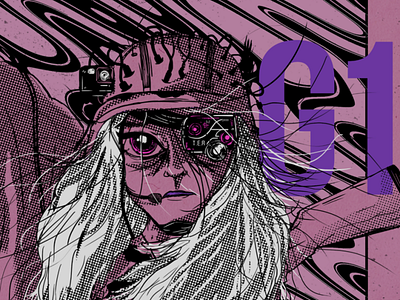 G1 anime character design cyberpunk digital painting graphic design illustration music