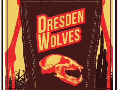 Dresden Wolves vest flyer gig illustration music poster poster punk rock vest