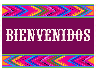 Tapete bienvenidos colours illustration mat mexico rug traditions welcome