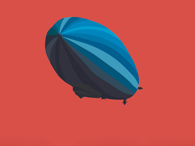 Blimp aircraft blimp faux 3d illustration zepellin