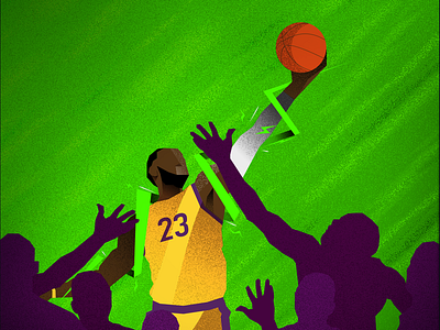 Lebron James basketball illustration lakers lebron lebronjames nba sport sports vector