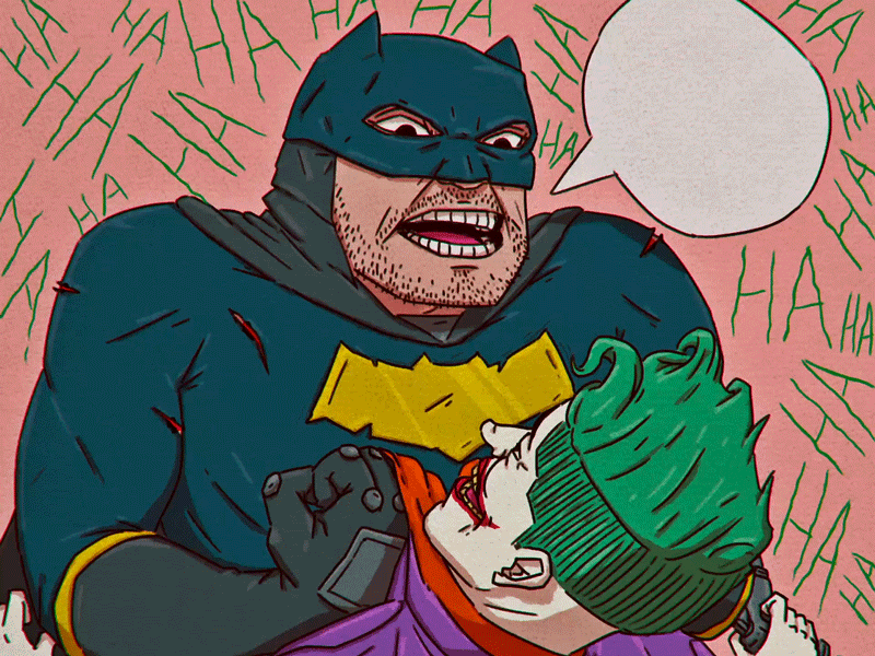Enough batman character design drawing enough illustration joker text bubble
