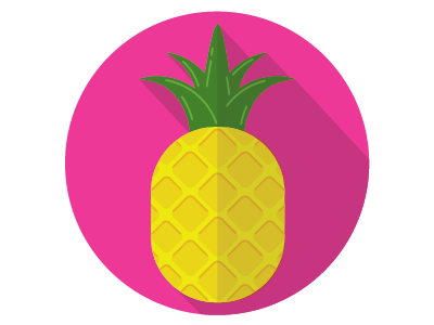 Pineapple fruit graphic design icon illustration illustrator pineapple tropical