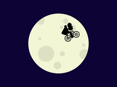 E.T. 80s alien bike childhood et et phone home moon movie spielberg