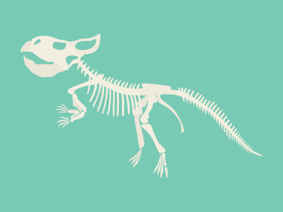 Microceratus bones dino dinosaur fossil giant lizard micro mini prehistoric skeleton