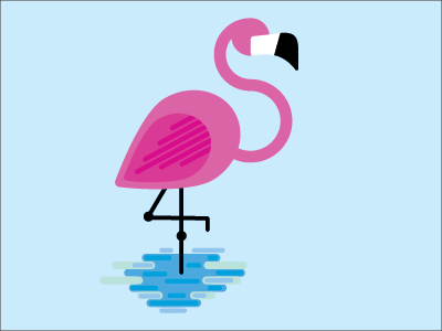 Flamingo animal bird exotic exotic bird flamingo flat design hot pink illustration magenta pink tropical tropical bird
