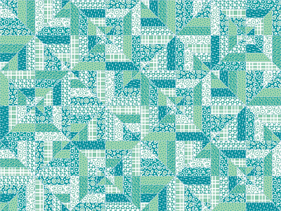 Quilt Pattern 1 blue floral geometric green pattern patterns quilt quilting quilts teal turquoise