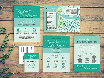 Wedding Invitation Suite donut invitation invites map print design stationary turquoise wedding wedding invitations