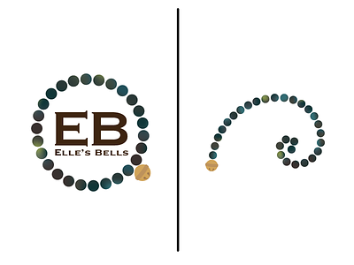 Elle's Bells bell bracelets fibonacci gemstone jingle bell logo logo design natural spiral