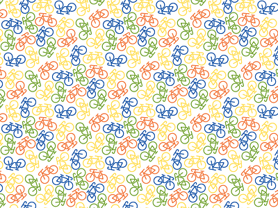 Repeating Bike Pattern bicycles bike bikes icon line icons multicolor pattern repeating pattern wheels