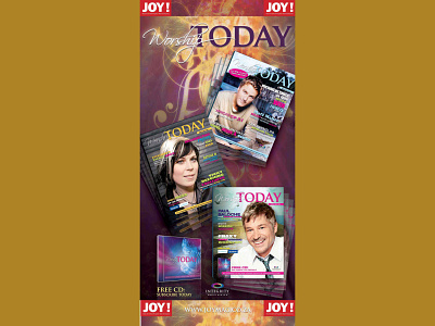 Banner // Joy! // Worship Today // advert banner catherine davis smith cd charmed designs christian crossworks god integrity media africa joy magazine covers multiple artists praise and worship promotional worship worship today