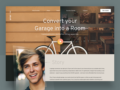 Convert your Garage into a Room [Concept] hcd ixd real estate ui uidesign uiux user experience user interface user interface design user interface ui ux design uxd web design web ui web ui design