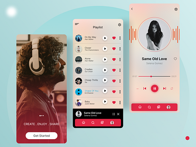 Music App figma listening music musicapp ui ux xd