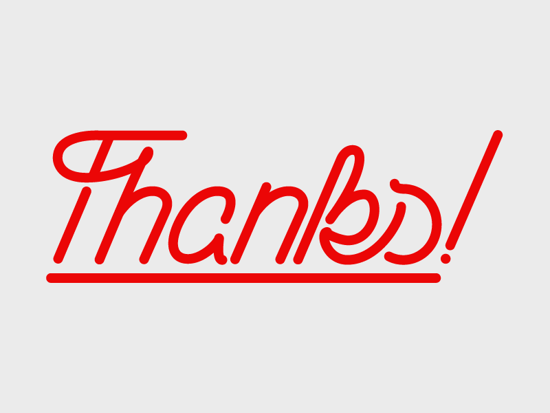 Thanks! custom type handtype lettering script typography wordmark