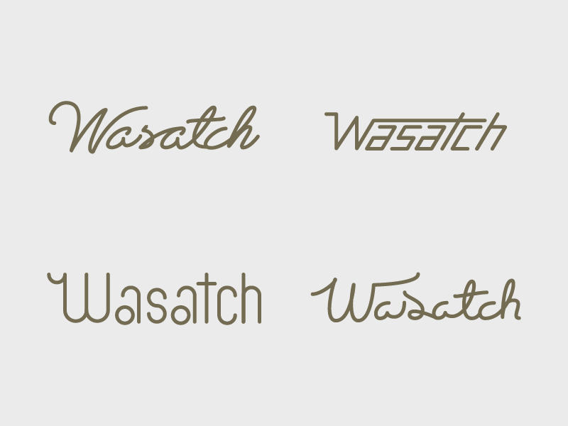 Wasatch custom handtype lettering script type typography wordmark