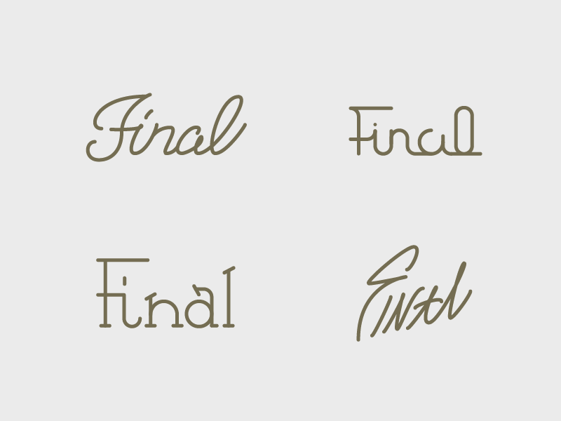 Final custom handtype lettering script type typography wordmark