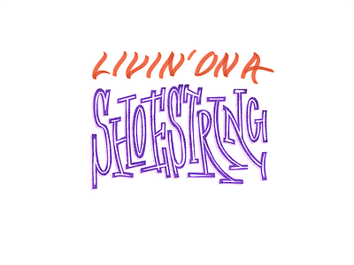 Shoestring custom handtype lettering script type typography wordmark