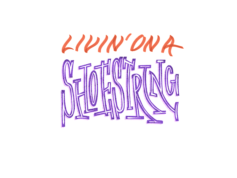 Shoestring wordmark typography type script lettering handtype custom