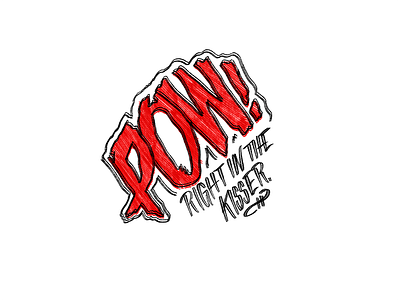 Pow! custom handtype lettering script type typography wordmark