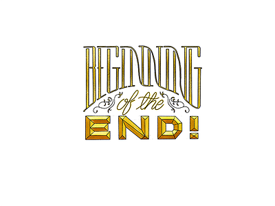 The End custom handtype lettering script type typography wordmark