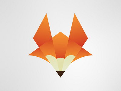 Fox Logo branding copywriter fox gradient logo pencil