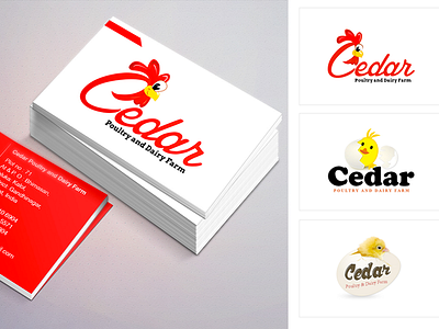 Cedar Branding branding cedar logo poultry vcard