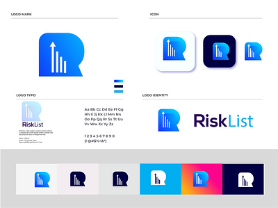 Logo design for risk list company shape ui