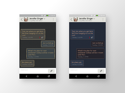HTC SENSE5 message app theme design android design htc mobile mobile design ui