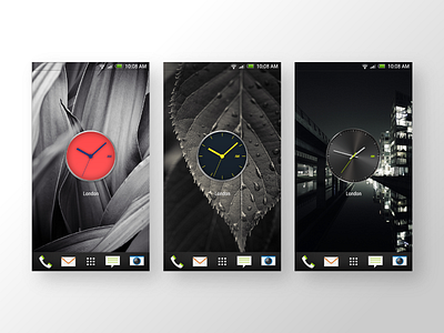 HTC SENSE6 clock widget design