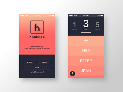 Headsapp concept android design mobile mobile design ui ux