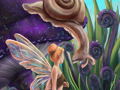 Foraging Fairy book art character creator character design character development cover art design digital art digital illustration fairy fairytale fantasy art fantasy world illustration logo storytelling world building