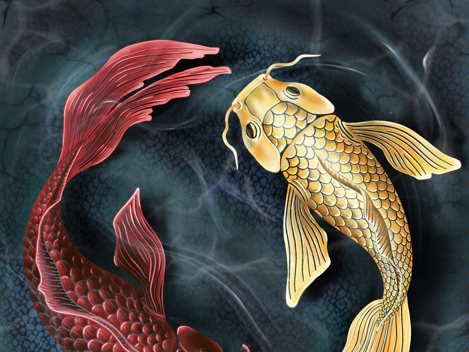 Yin Yang Koi by Michelle Smith on Dribbble