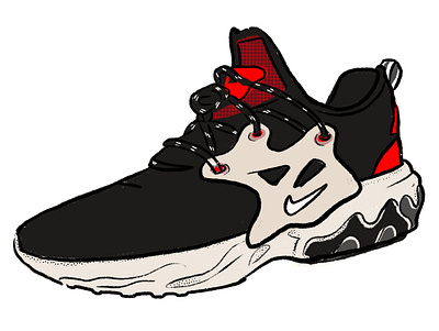 Nike React Presto design illustration nike sneakers