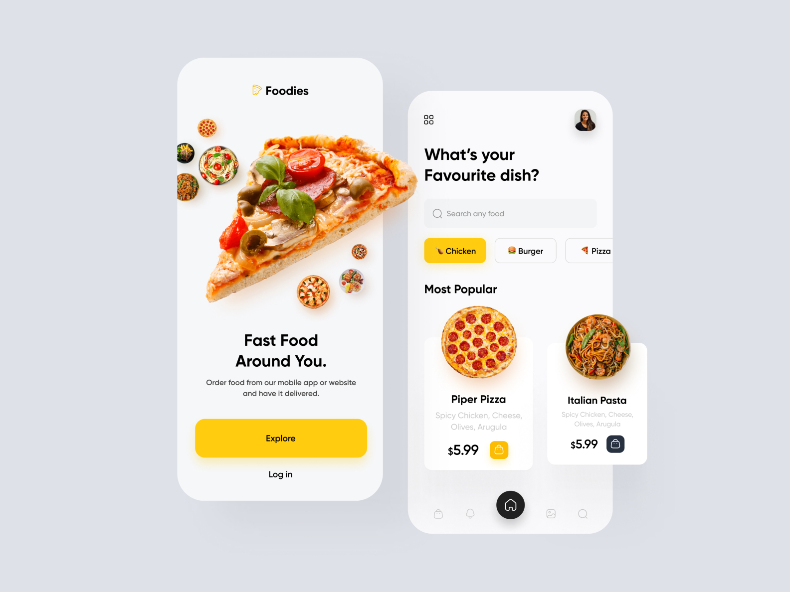 Fast Food Delivery App by Al Nadir for Onixlab on Dribbble