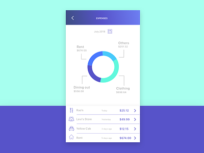 Expense Control - App Concept - Screen #2 ux ui interface expense concept app