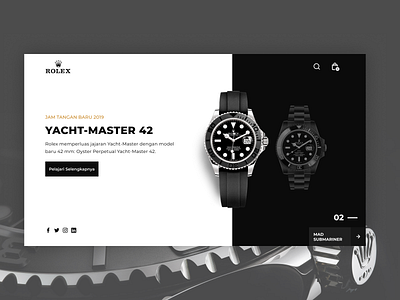 Luxury & Simple Watch Website design remake rolex simple ux watches