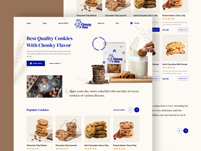 Cookies Online Store Landing Page cleandesign cookies cookies website e commerce landing page landingpage new york style online store web design