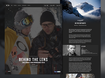 Behind The Lens - Feature Article article blog editorial feature oakley photography snowboarding