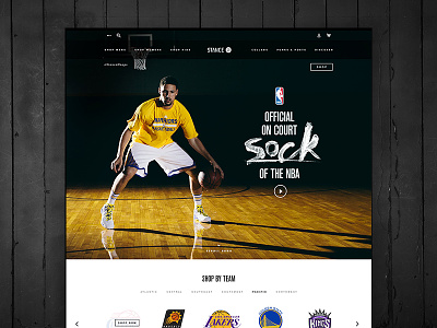 Stance NBA Landing Page design landing page nba socks stance typography ui ux web