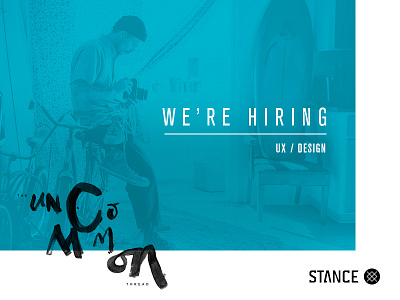 Stance Hiring UX/Design design hiring stance typography ux web