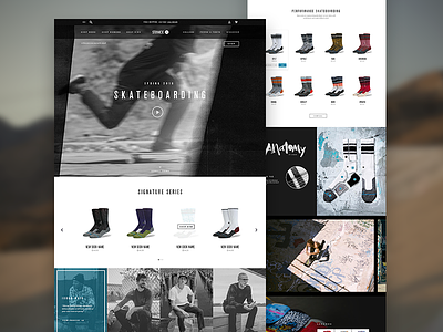 Stance Skateboarding design ecommerce fashion landing page skateboarding socks stance ui ux web