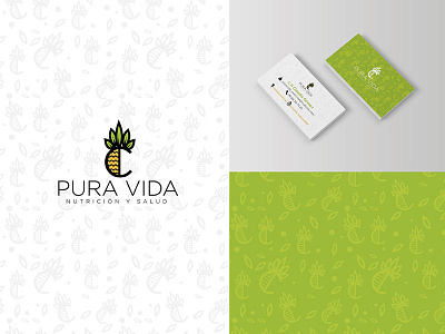 PURA VIDA-LOGO branding identity logo nutrition pineapple