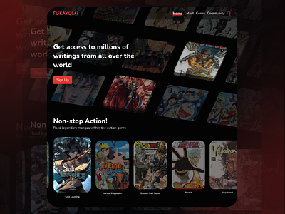 Netflix Inspired Manga Website